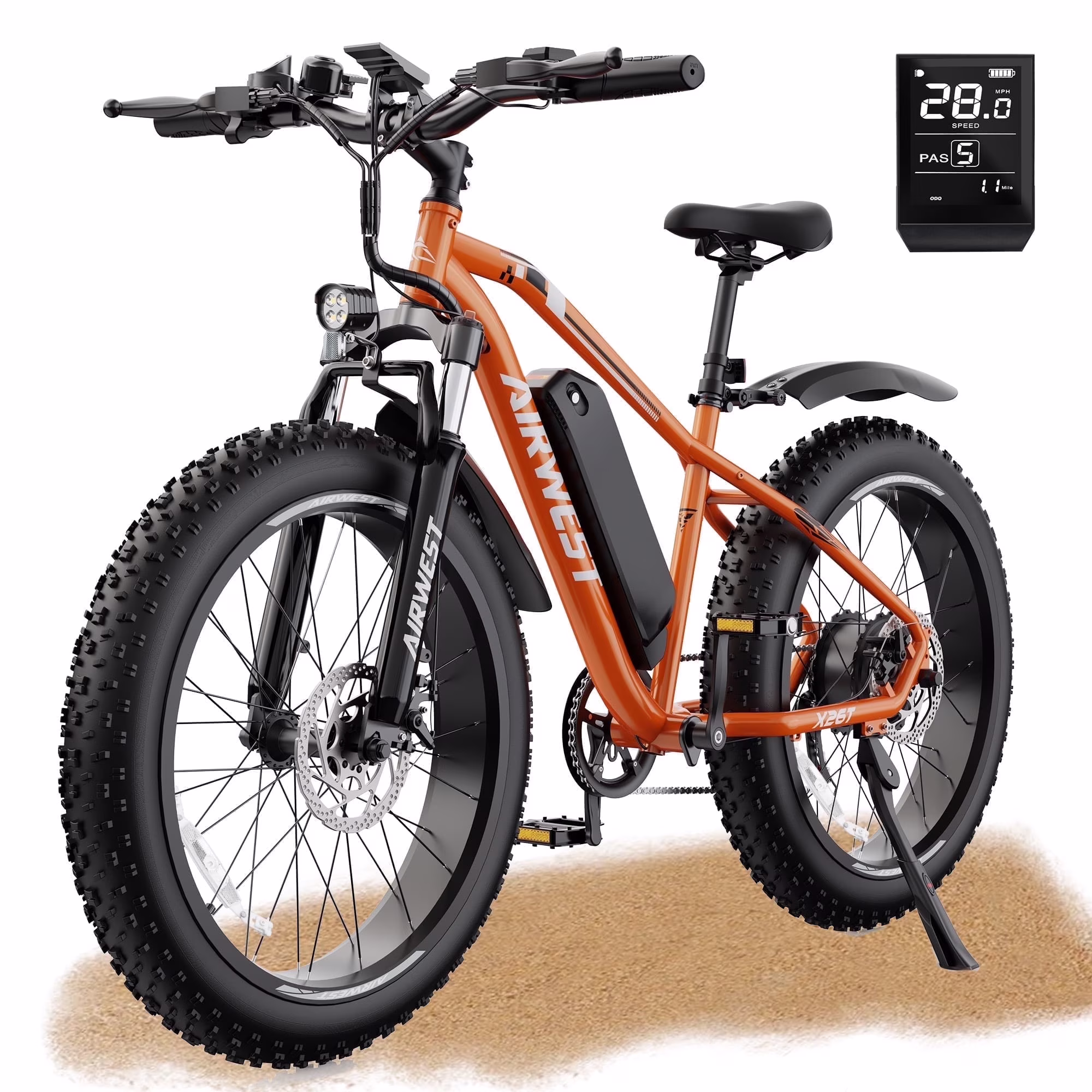 AIRWEST Electric Bike for Adults, Peak 750W Ebikes for Men Women26