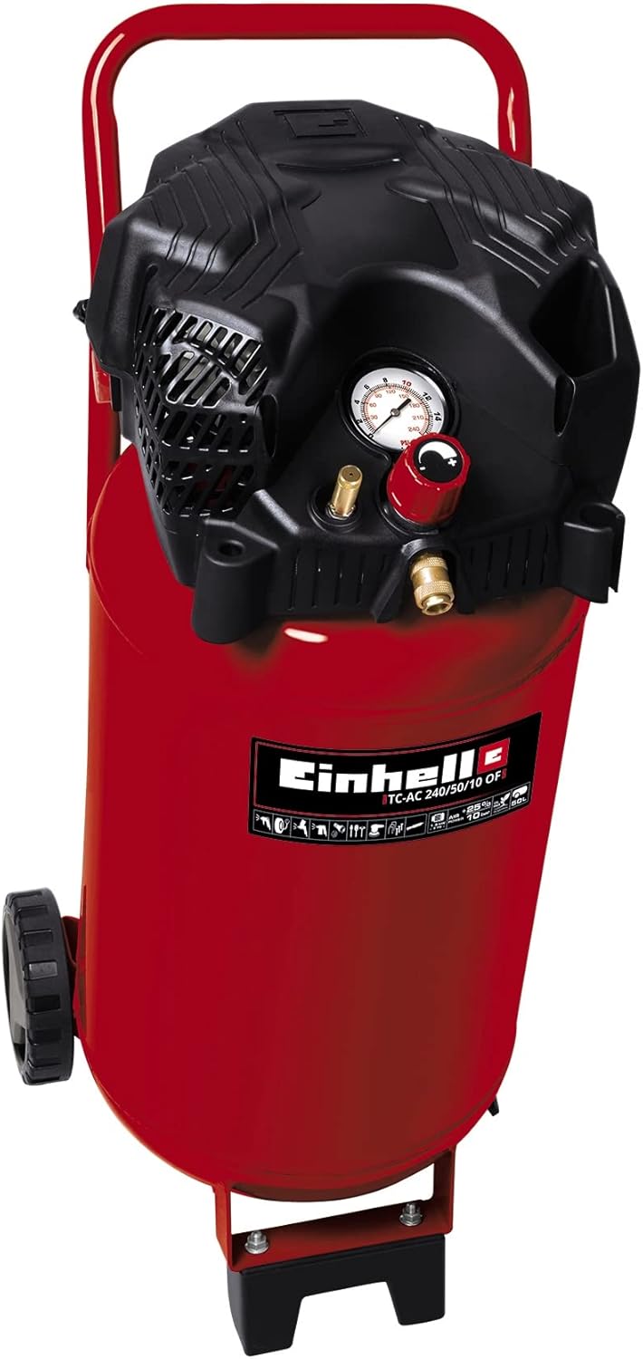 Compresseur air vertical TH-AC 240/50/10 OF 1500W cuve 50L pression 10 bar débit 240 L/min moteur sans huile