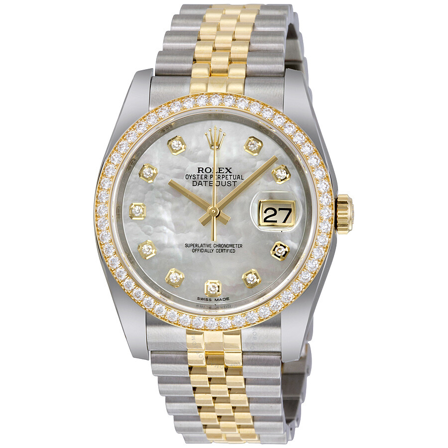 Rolex Datejust 36 Mother of Pearl Dial Stainless Steel and 18K Yellow Gold Jubilee Bracelet Automatic Ladies Watch 116243MDJ（Lifetime free warranty+90-days replacement service & Refund!.）