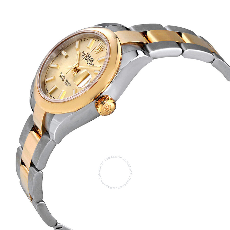 Rolex Lady Datejust Champagne Dial Steel and 18K Yellow Gold Oyster Watch 279163CSO（Lifetime free warranty+90-days replacement service & Refund!.）