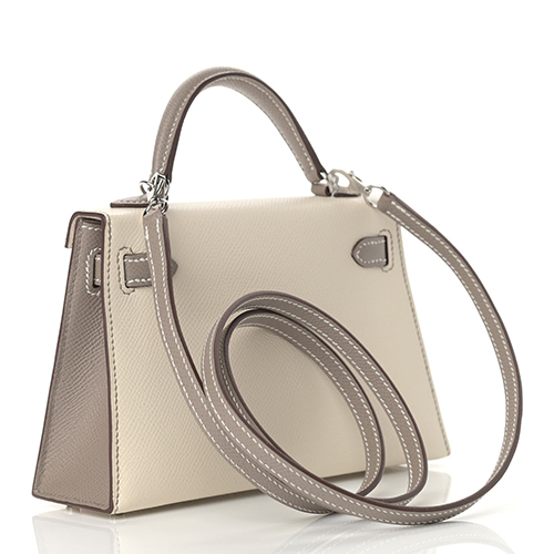 HERMES Epsom Horseshoe Mini Kelly Sellier 22 Craie Etoupe