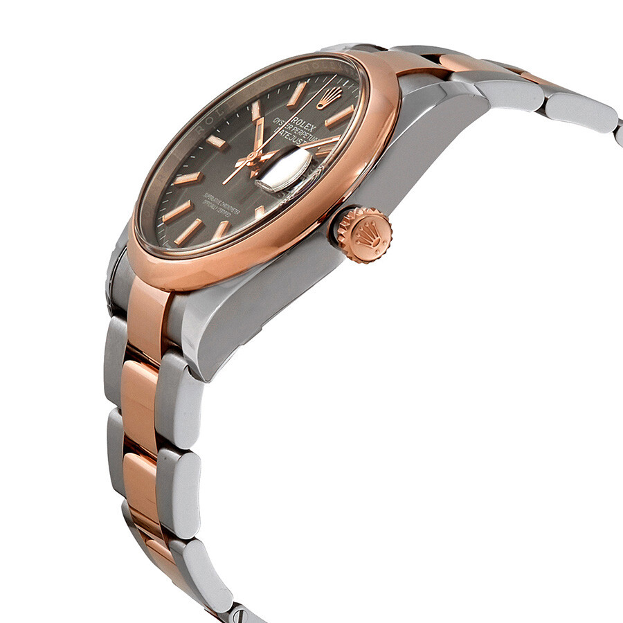 Rolex Datejust 36 Dark Rhodium Dial Men s Steel and 18k Everose Gold Oyster Watch 126201DRSO（Lifetime free warranty+90-days replacement service & Refund!.）