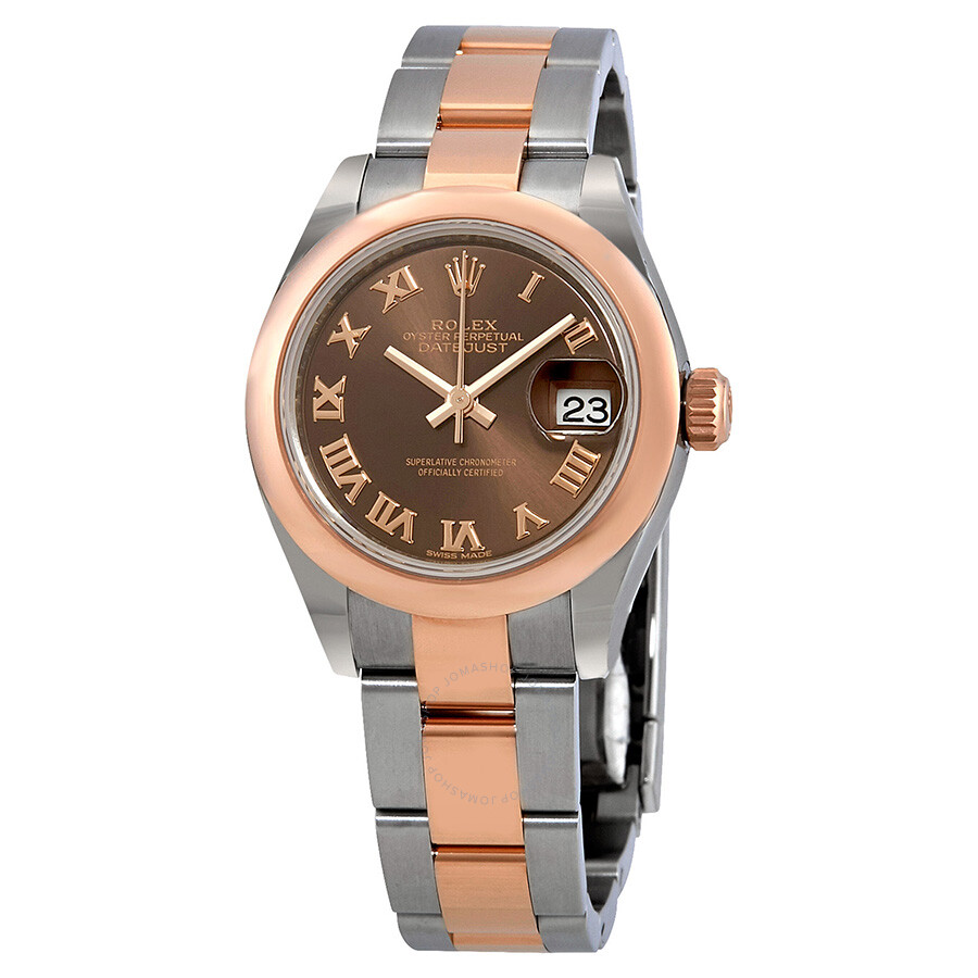 Rolex Datejust Chocolate Dial Automatic Ladies 18K Everose Gold Oyster Watch 279161CHRO（Lifetime free warranty+90-days replacement service & Refund!.）