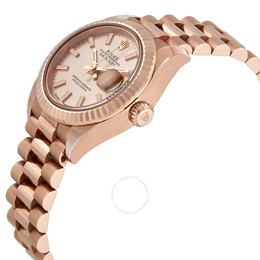 Rolex Lady-Datejust 28 Sundust Dial 18K Everose Gold President Automatic Ladies Watch 279175SNSP（Lifetime free warranty+90-days replacement service & Refund!.）