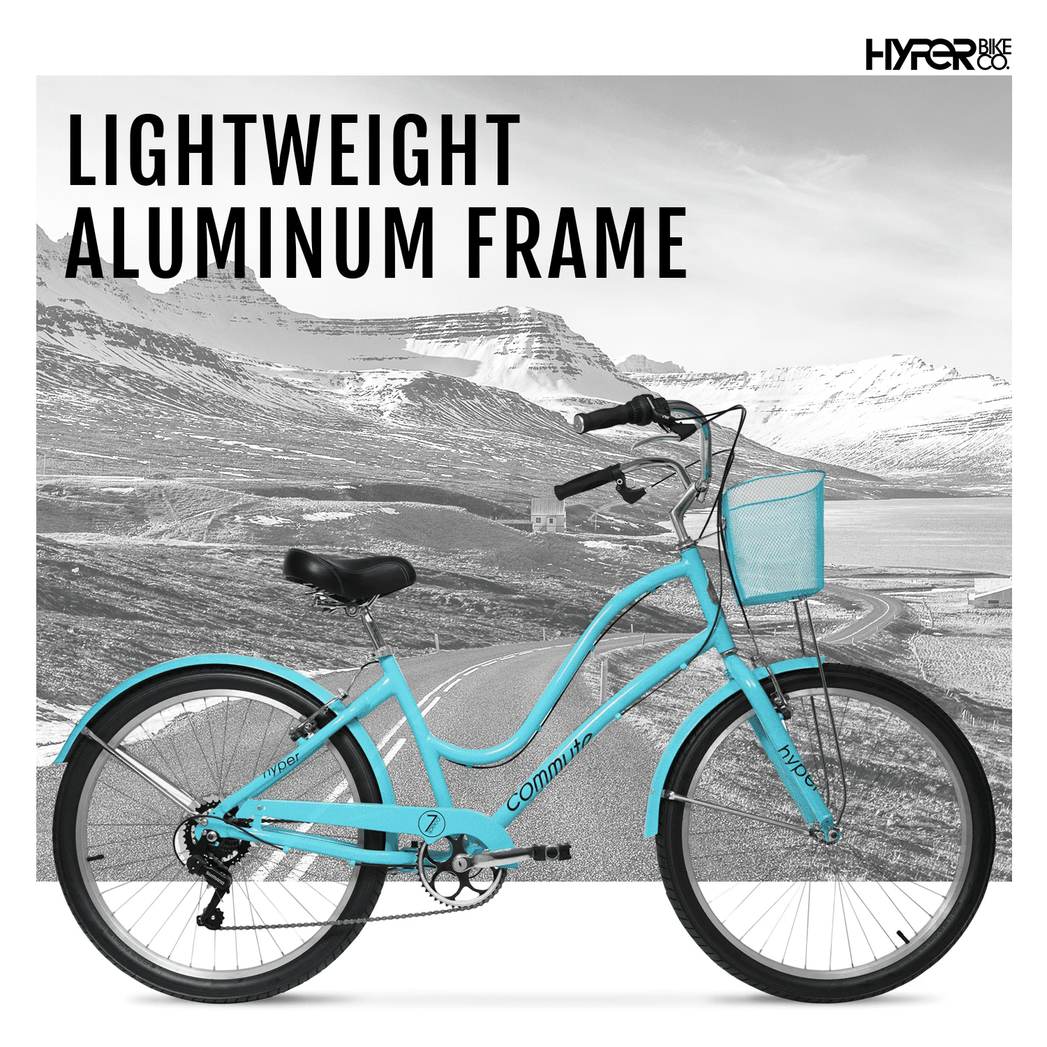 Bicycle 26 Woman's Commute Neon Teal