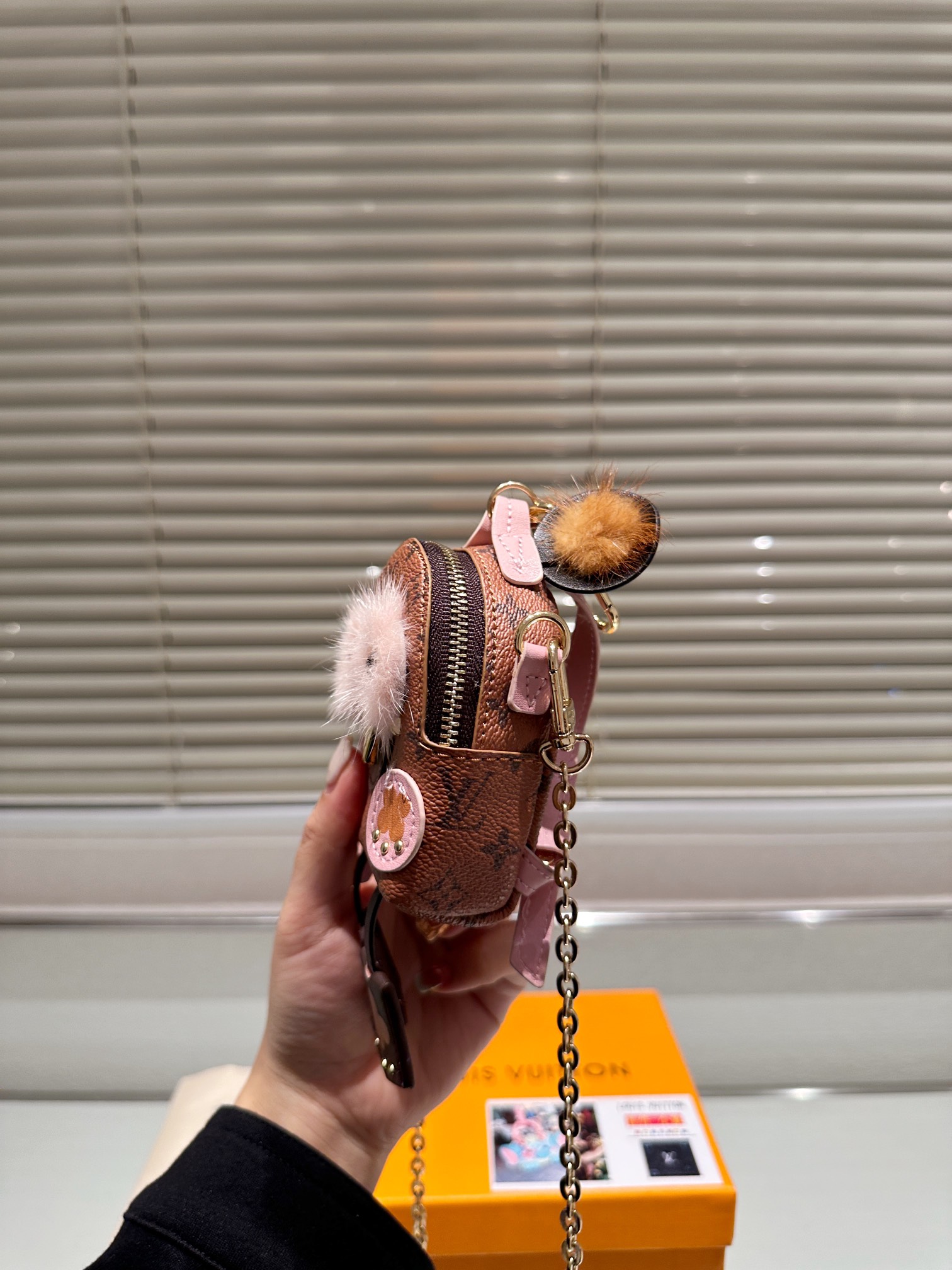 Lv mini backpack pendant