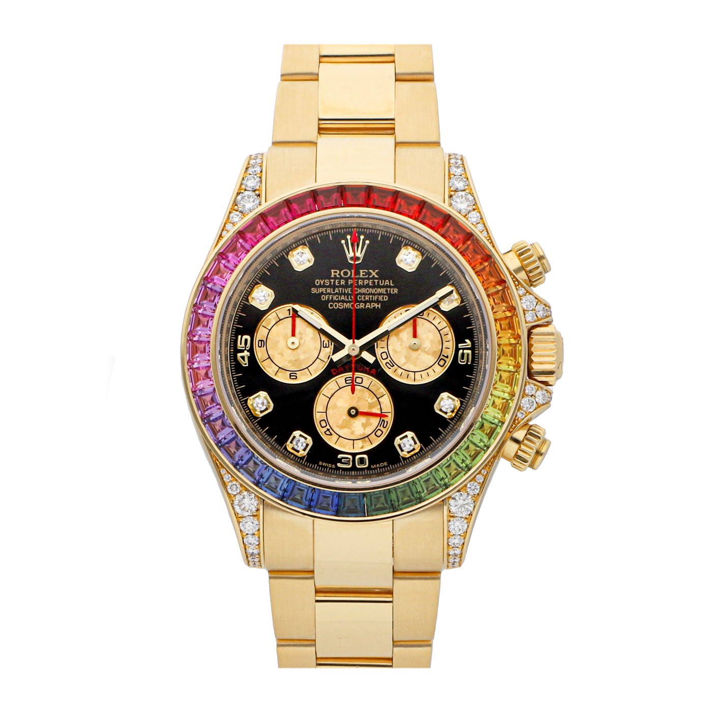 Rolex 116595 Cosmograph Daytona Rainbow 18k Rose Gold