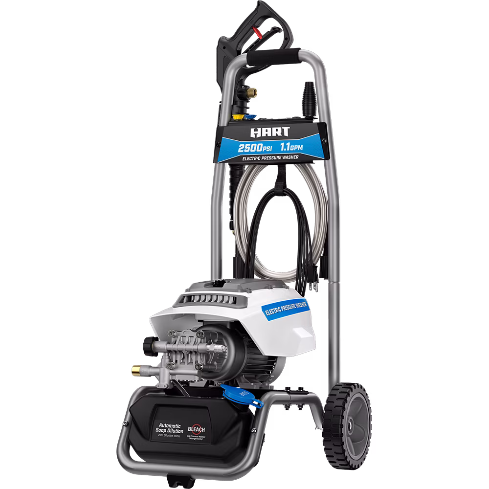 HART 2500 PSI at 1.1 GPM 120V Electric Brushless Cold Water Pressure Washer