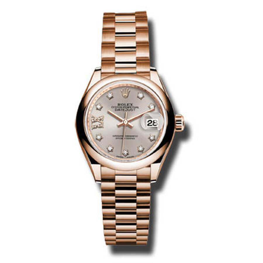 Rolex Lady-Datejust 28 Sundust Dial 18K Everose Gold President Automatic Ladies Watch 279165SNRDP（Lifetime free warranty+90-days replacement service & Refund!.）