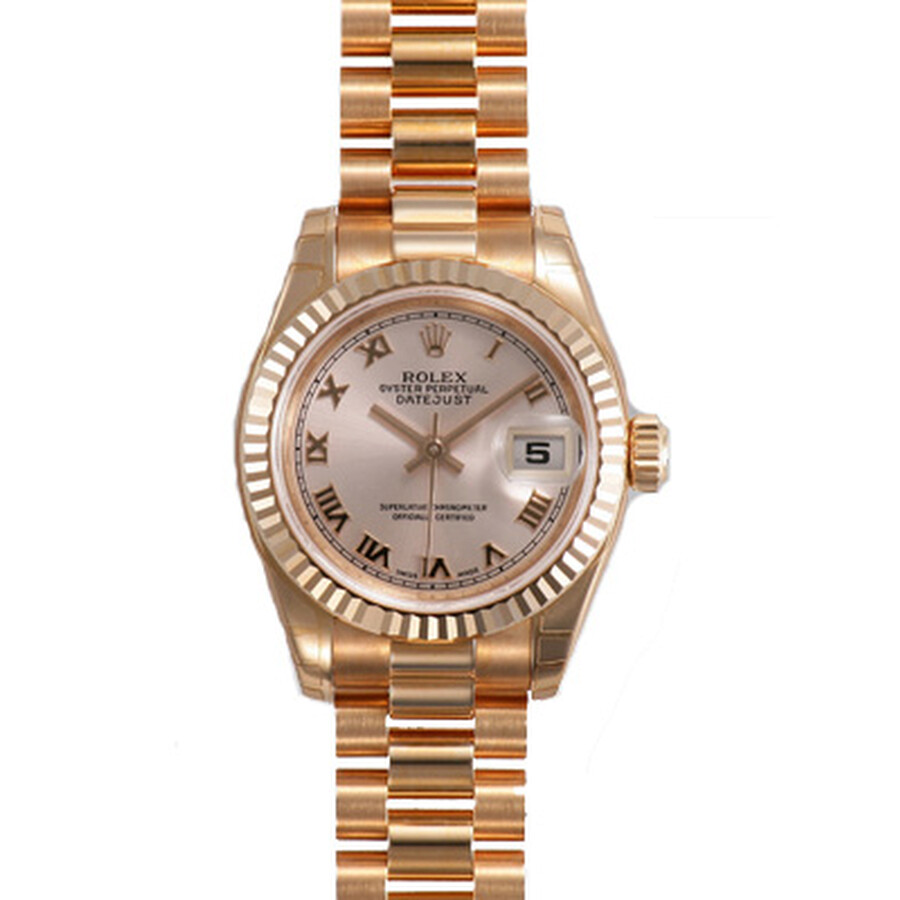 Rolex Lady-Datejust 26 Champagne Dial 18k Rose Gold President Automatic Ladies Watch 179175CRP（Lifetime free warranty+90-days replacement service & Refund!.）