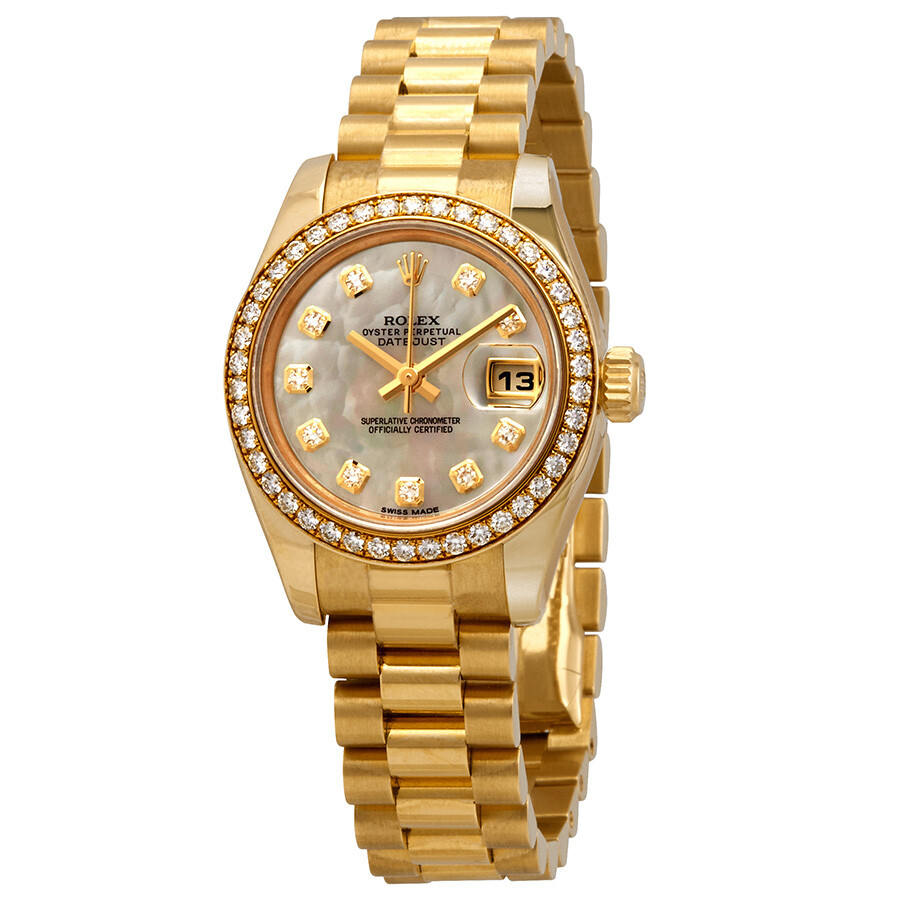 Rolex Lady-Datejust 26 Mother Of Pearl Dial 18K Yellow Gold President Automatic Ladies Watch 179138MDP（Lifetime free warranty+90-days replacement service & Refund!.）