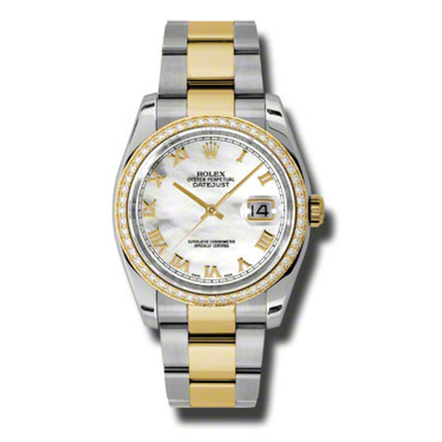 Rolex Oyster Perpetual Datejust 36 Mother of Pearl Dial Stainless Steel and 18K Yellow Gold Bracelet Automatic Ladies Watch 116243MRO（Lifetime free warranty+90-days replacement service & Refund!.）
