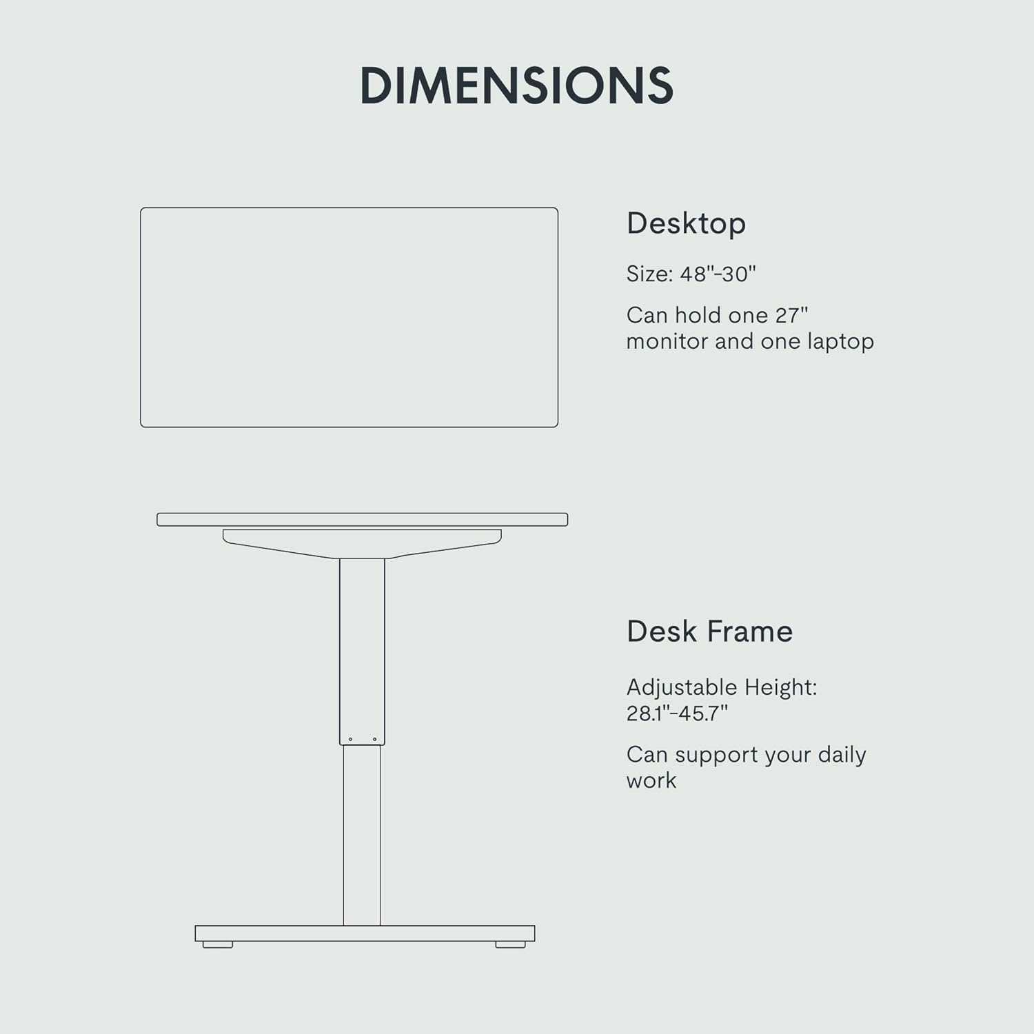 FLEXISPOT EN1 Whole-Piece Standing Desk