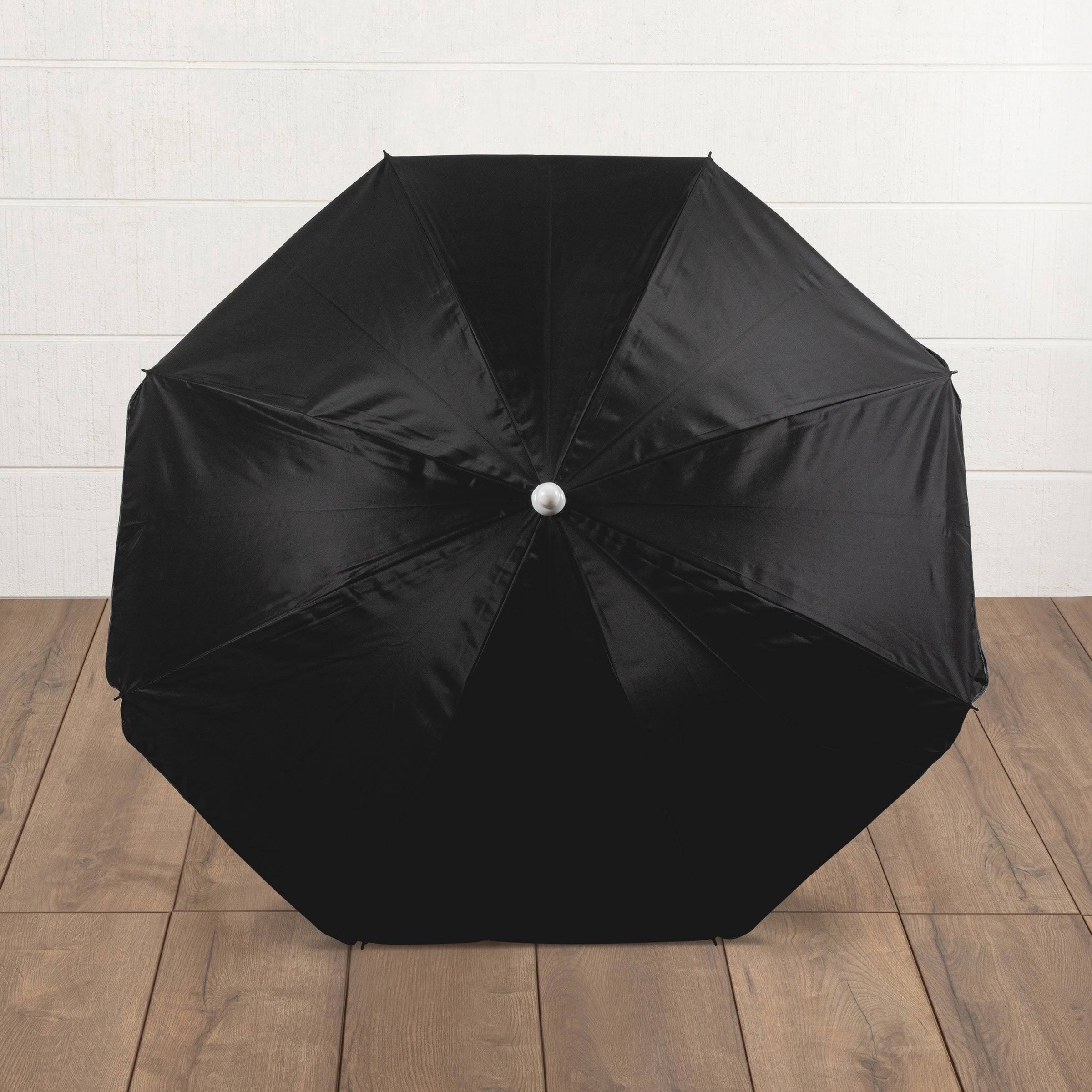Picnic Time Portable Outdoor Umbrella, 5.5', Black