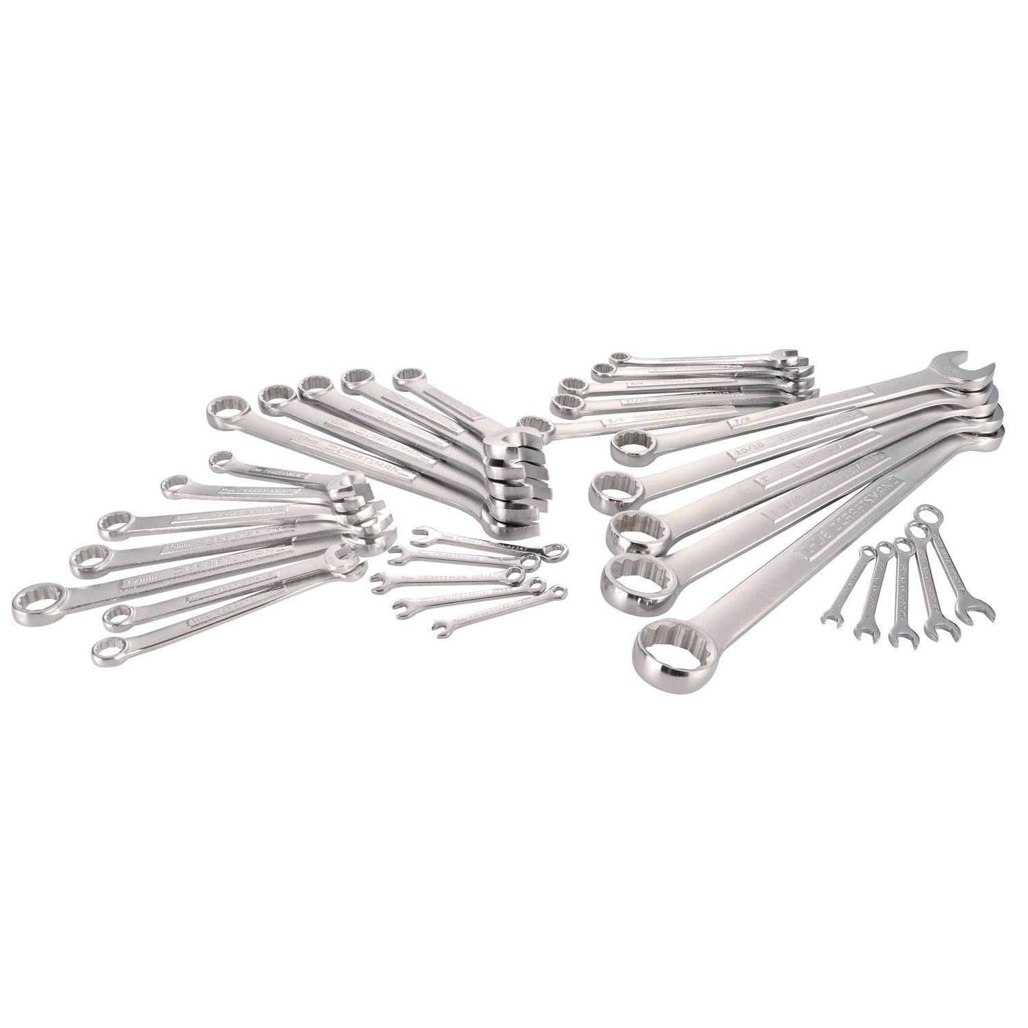 Craftsman 12 Point Metric and SAE Combination Wrench Set 32 PC