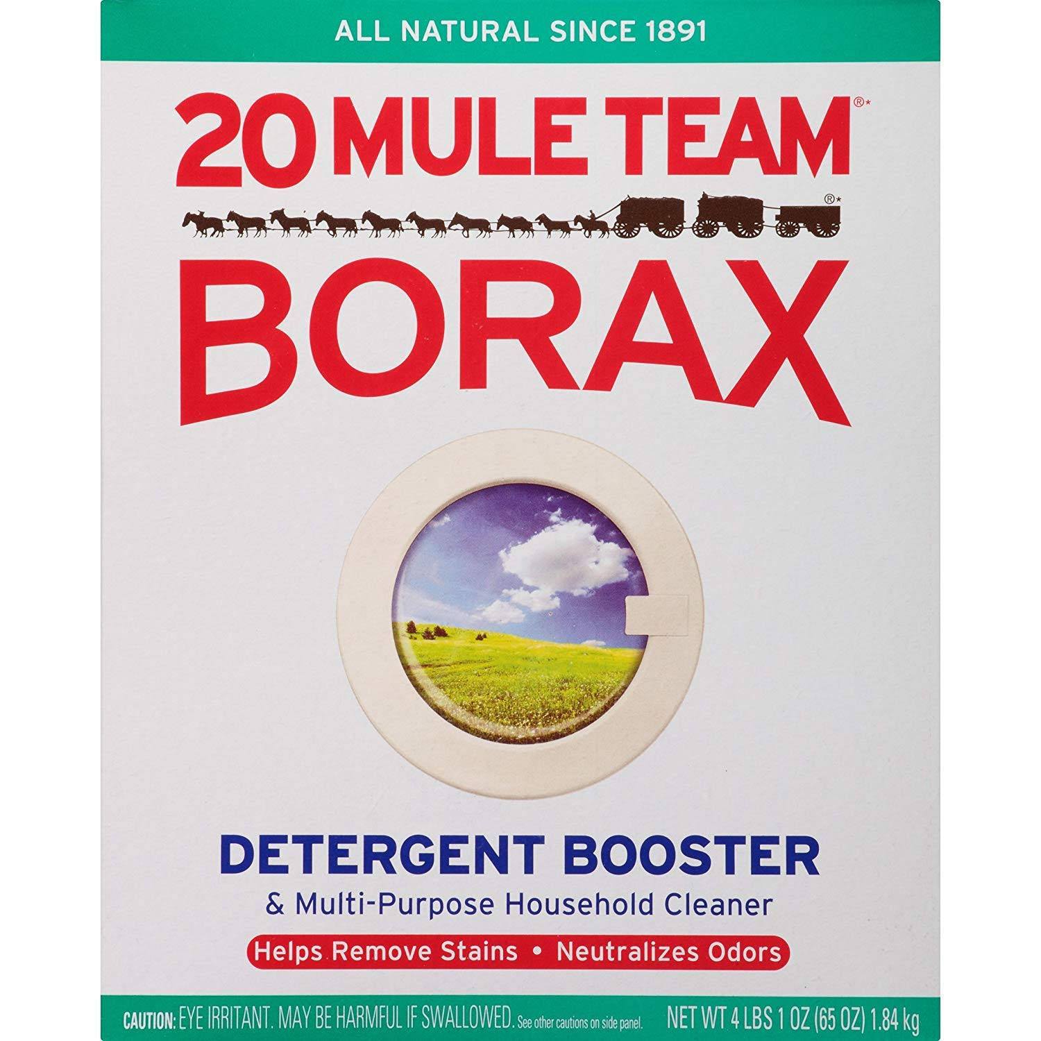 Borax 20 Mule Team Detergent Booster, 65 oz. (4lb)