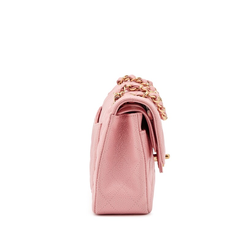 CHANEL MATELASSE PINK CAVIAR FLAP BAG SERIES 9 ASL9687