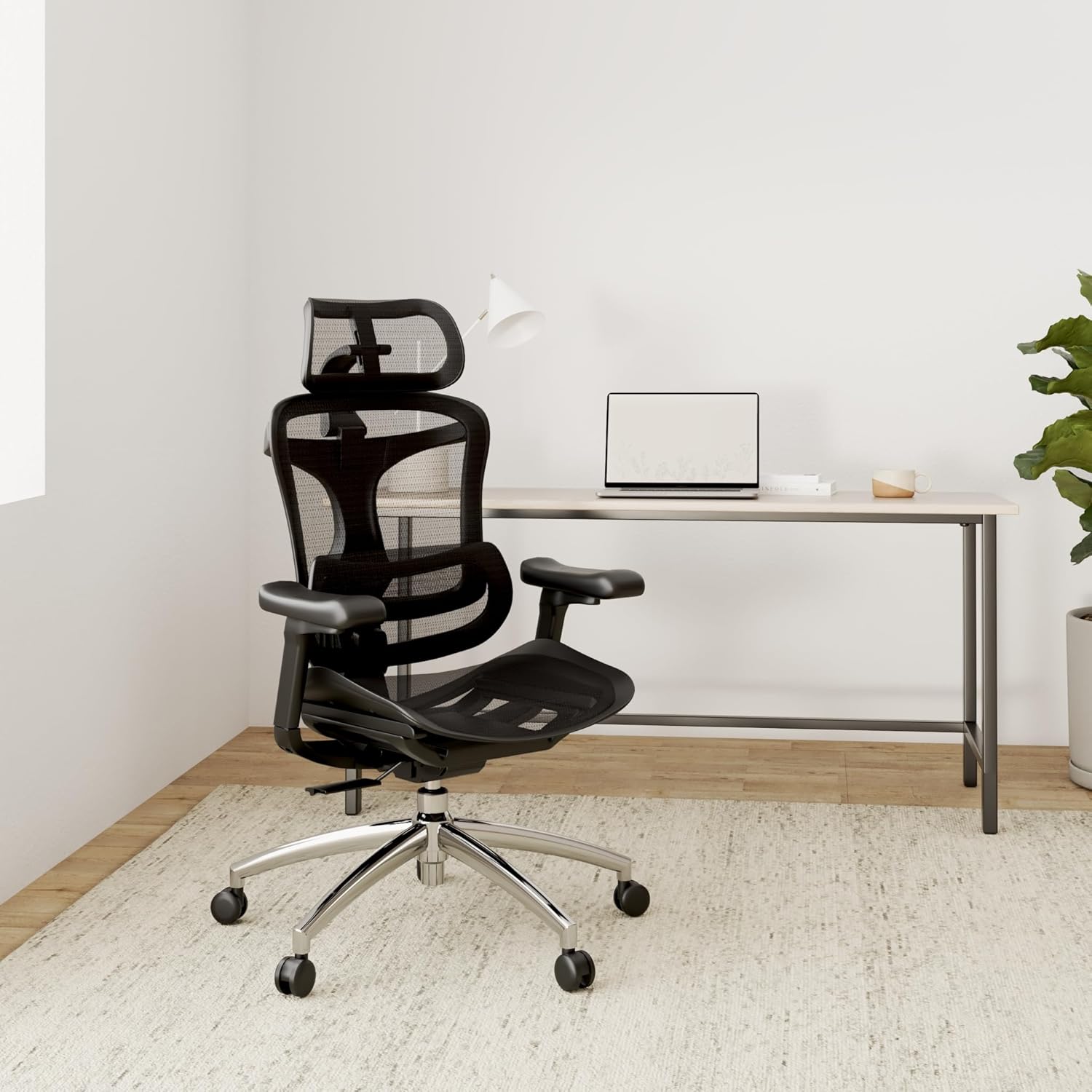 Chaise bureau ergonomique Doro C300 accoudoirs 3D soutien lombaire dynamique dossier réglable noir