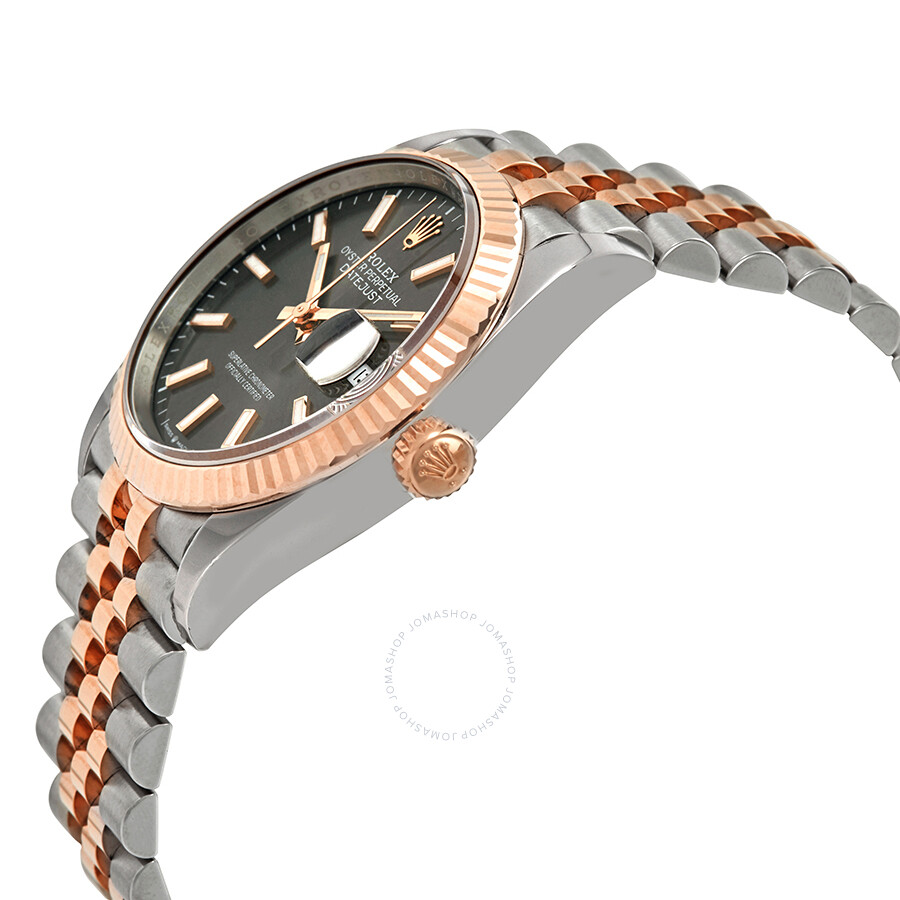 Rolex Datejust 36 Automatic Dark RhodiumDial Men s Steel and 18kt Everose Gold Jubilee Watch 126231DRSJ（Lifetime free warranty+90-days replacement service & Refund!.）