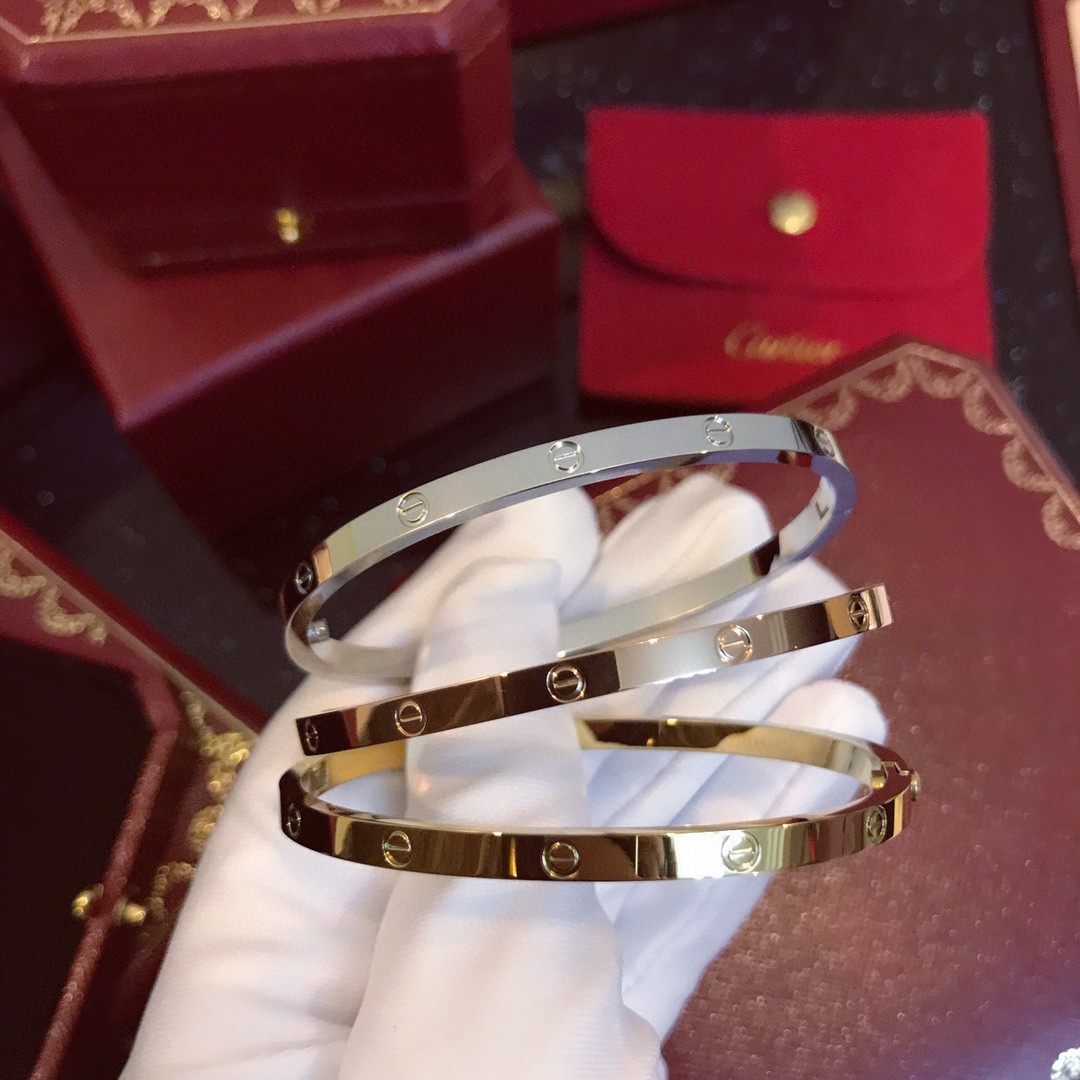 Cartier LOVE Series Wide 18K Bracelet