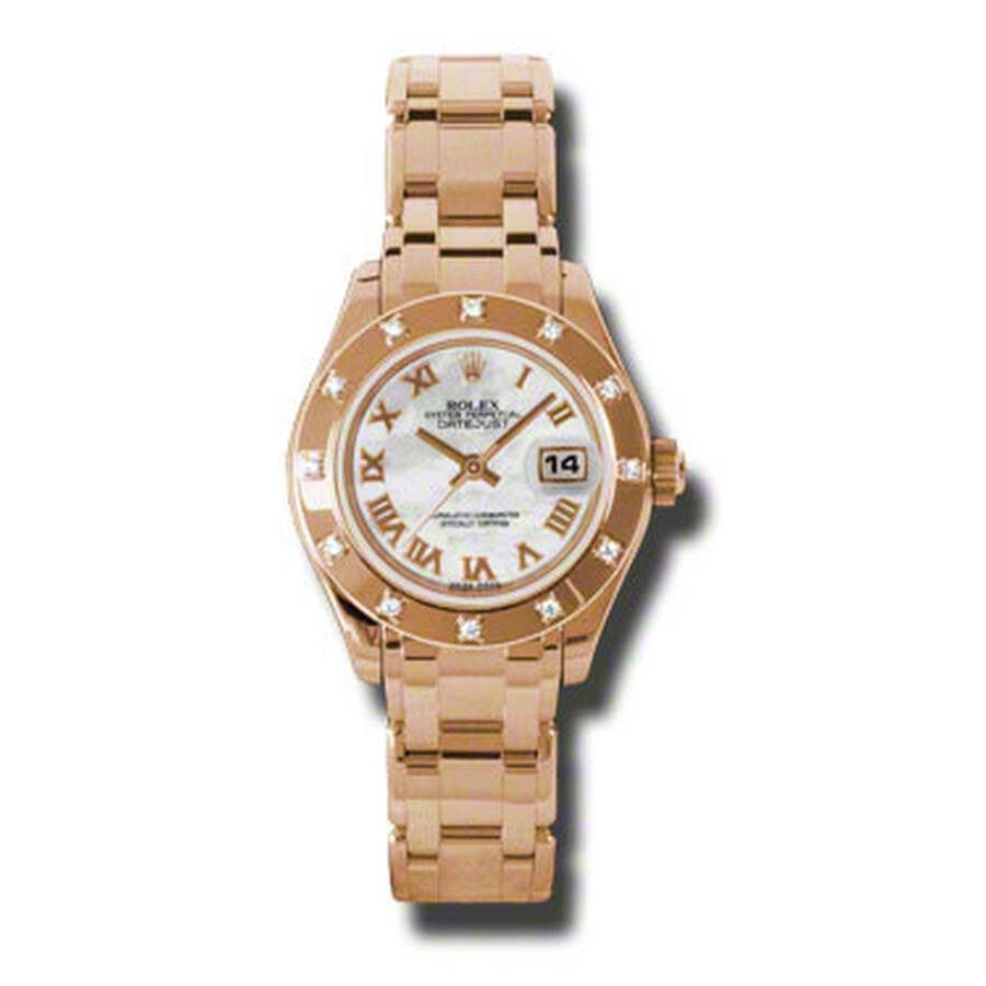 Rolex Lady-Datejust Pearlmaster Mother Of Pearl Dial 18K Everose Gold Automatic Ladies Watch 80315MRPM（Lifetime free warranty+90-days replacement service & Refund!.）