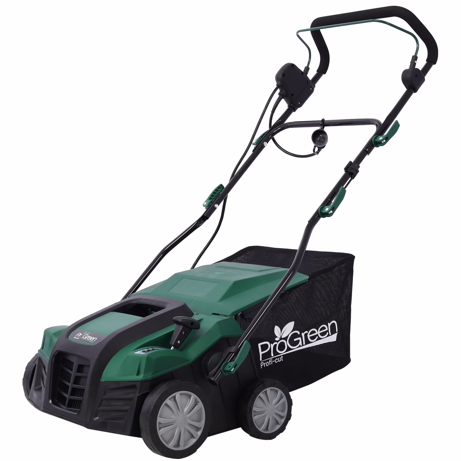 16 in Garden Scarifier, Segmart 15amp Electric Powered Walk - Behind Lawn Dethatcher with 58QT Large Collection Bag, 2 - in - 1 Walk - Behind Lawn Scarifier for Healthier, Lush Green Lawn