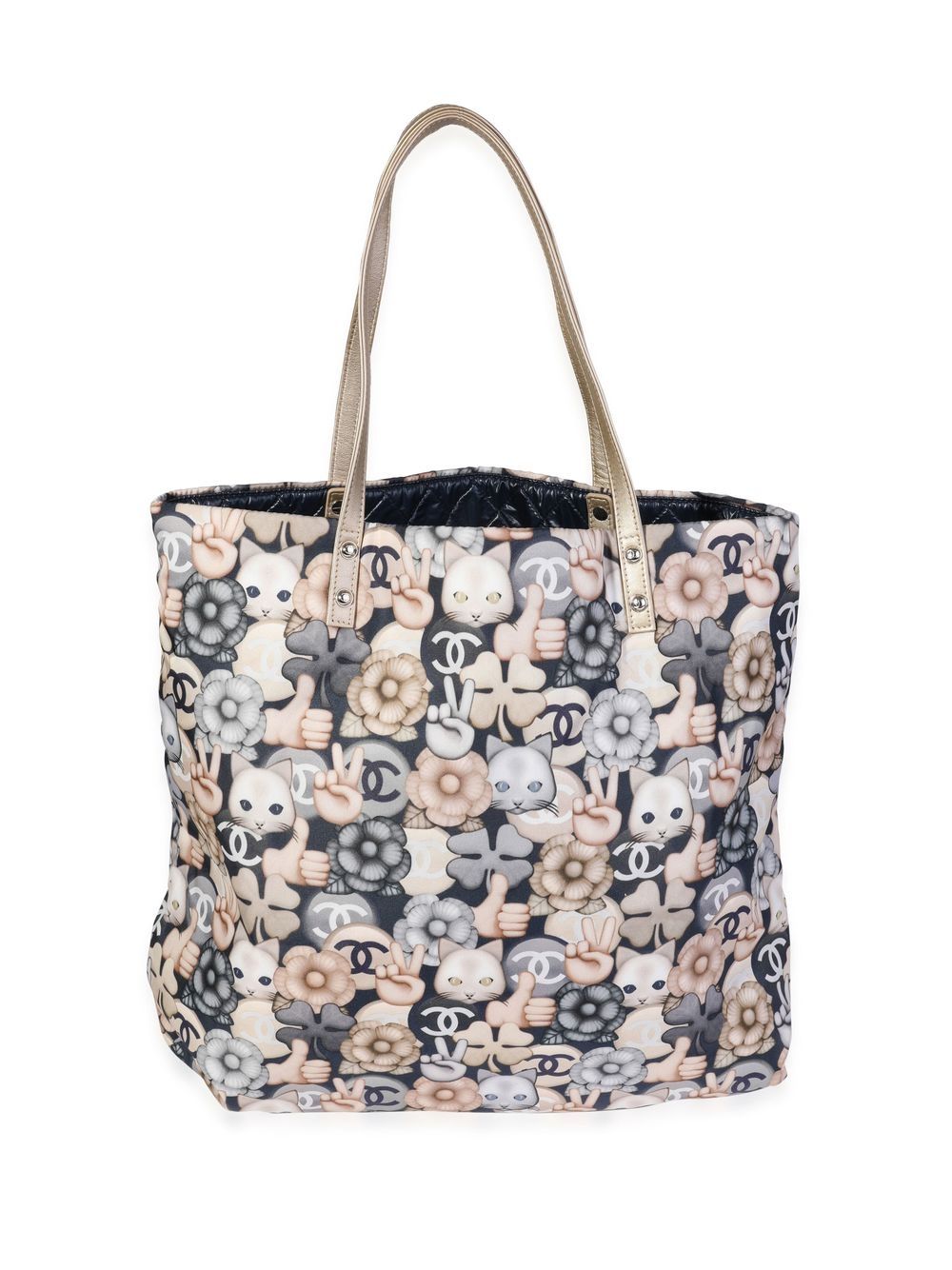 Cat Emoticon logo tote bag