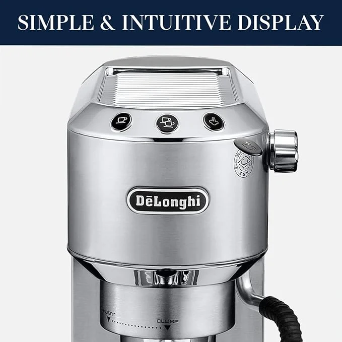 De'Longhi Dedica Arte 15 - Bar, 2 - Cup Metal Espresso Machine