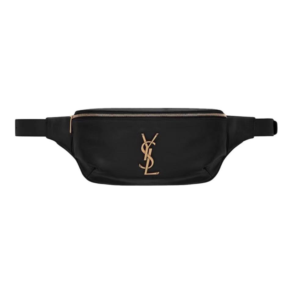YSL Leather Fanny pack with zipper
