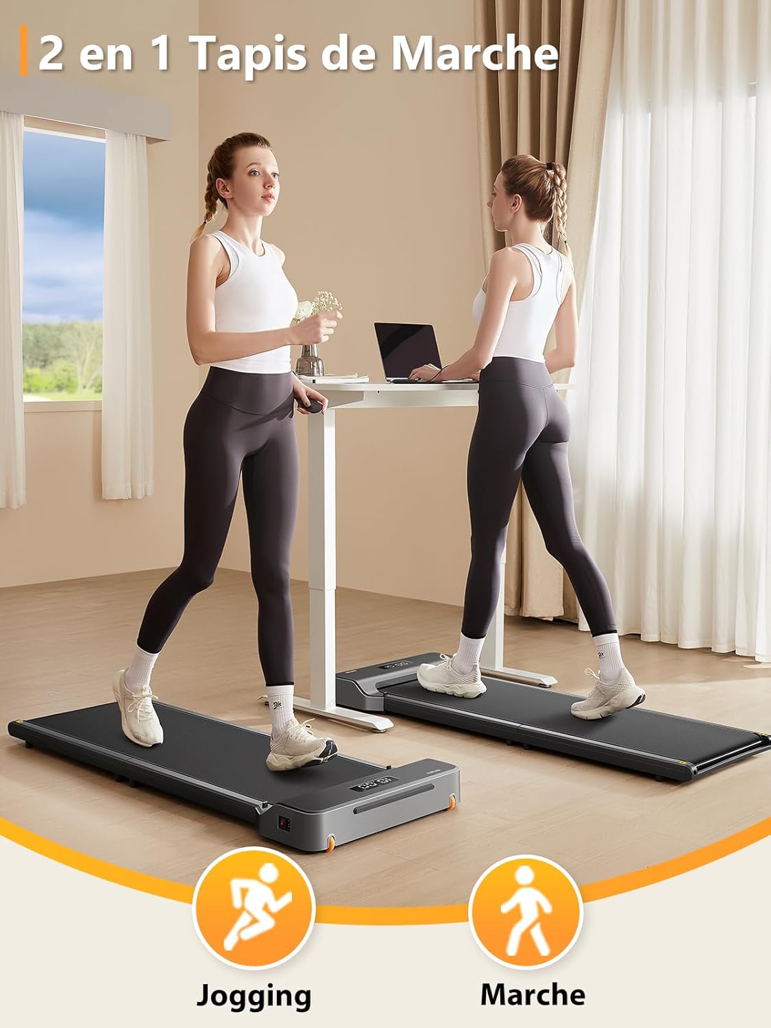 Tapis de marche pliable WalkingPad 6 km/h silencieux télécommande maison bureau