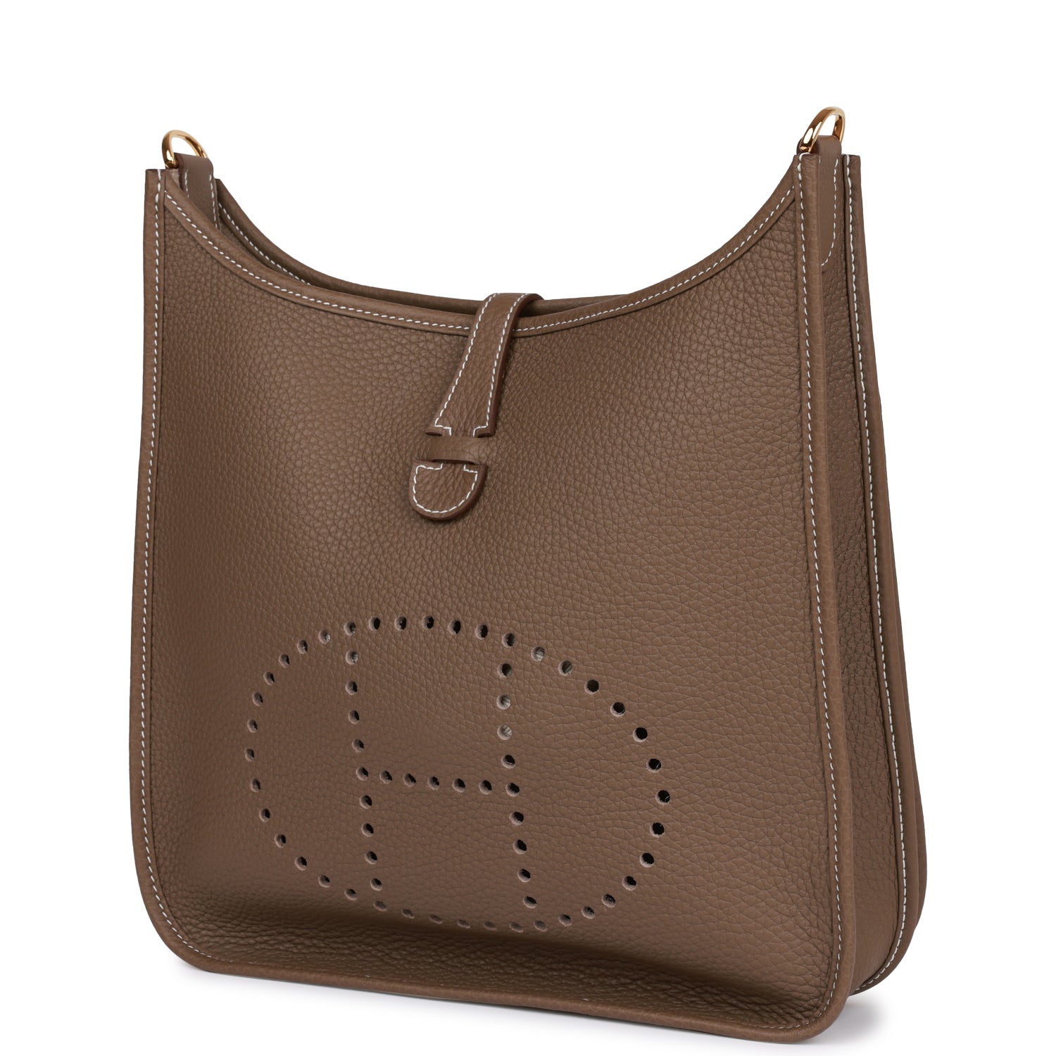 Hermes Evelyne III PM Etoupe Clemence Gold Hardware