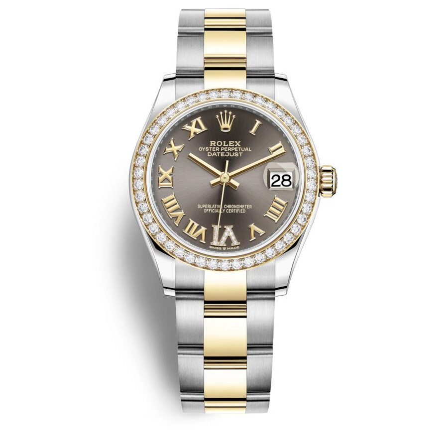 Rolex Datejust 31 Grey Dial Ladies Steel and 18kt Yellow Gold Oyster Watch 278383GYRDO（Lifetime free warranty+90-days replacement service & Refund!.）