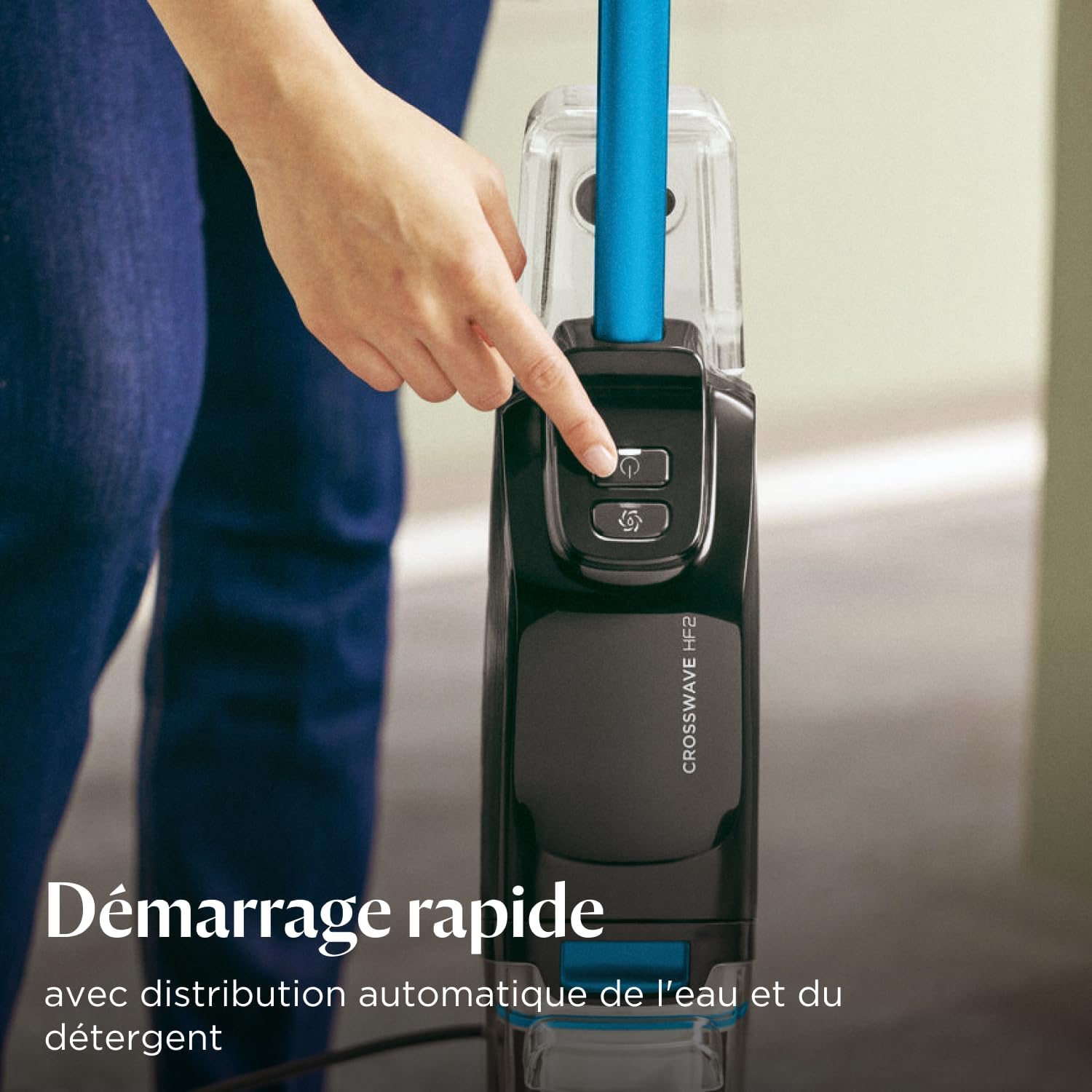 Aspirateur balai laveur filaire aspire et lave sols durs