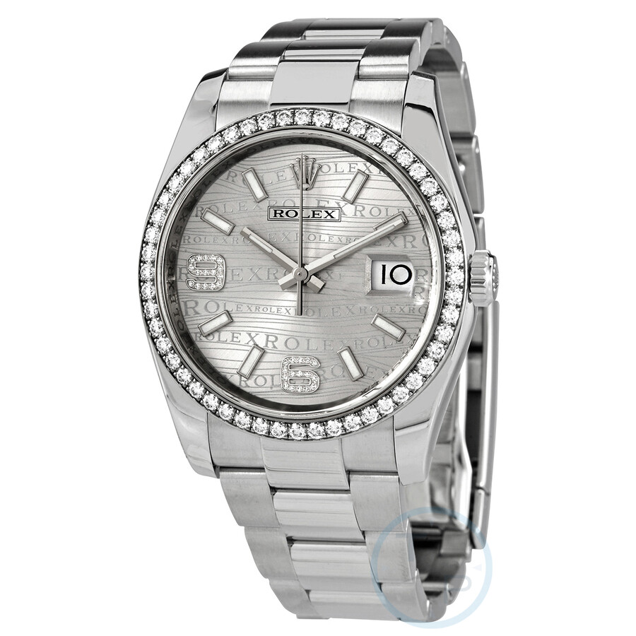 Rolex Oyster Perpetual Datejust 36 Silver Wave Dial Stainless Steel Bracelet Automatic Ladies Watch 116244SWSDAO（Lifetime free warranty+90-days replacement service & Refund!.）