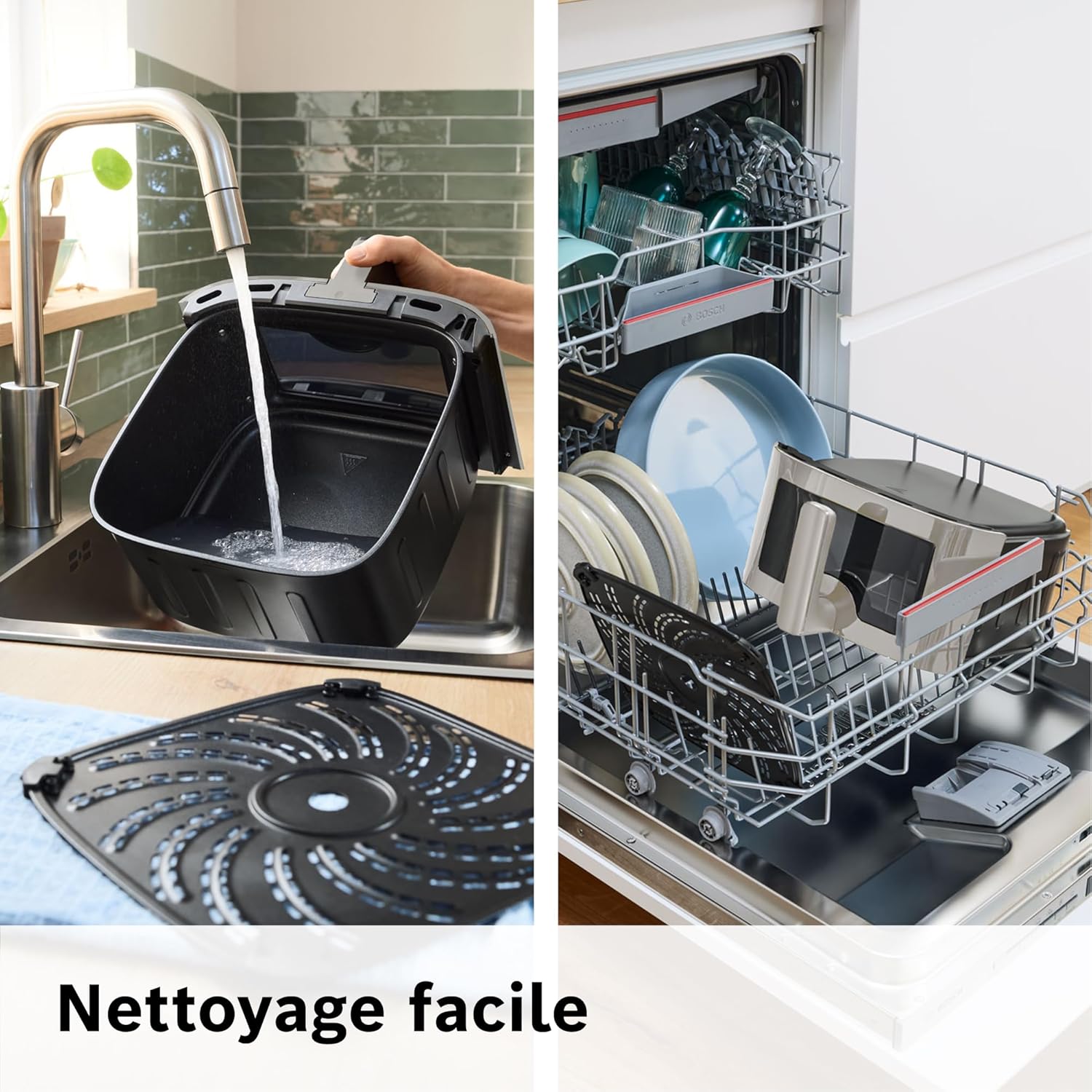 Friteuse air chaud XXL 7,2 L 7 programmes vitre éclairée