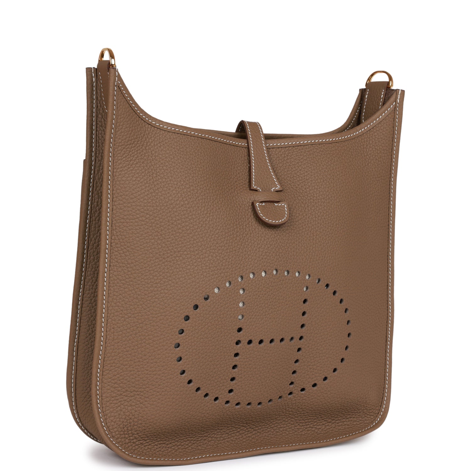 Hermes Evelyne PM Etoupe Clemence Gold Hardware