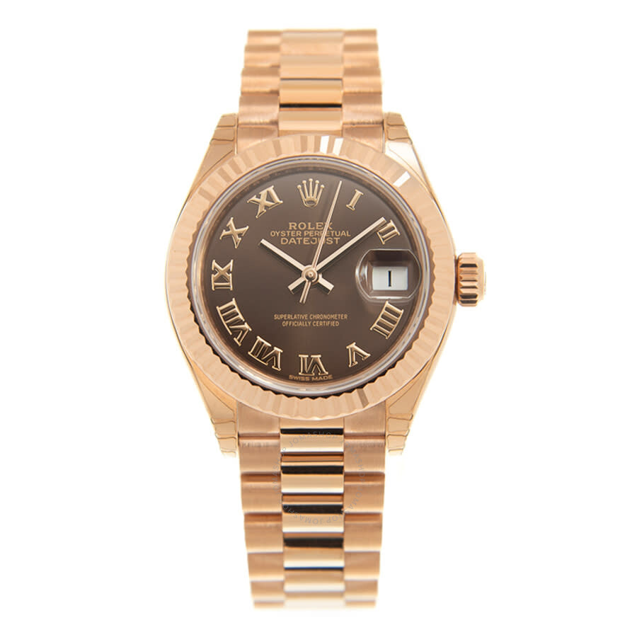 Rolex Lady Datejust 18kt Rose Gold Automatic Brown Dial Ladies Watch 279175-0014（Lifetime free warranty+90-days replacement service & Refund!.）