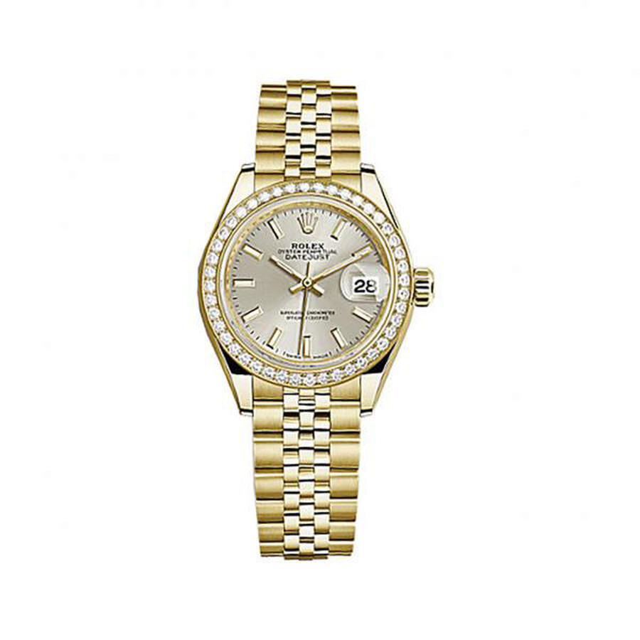 Rolex Lady-Datejust Silver Dial 18 Carat Yellow Gold Jubilee Watch 279138SSJ（Lifetime free warranty+90-days replacement service & Refund!.）