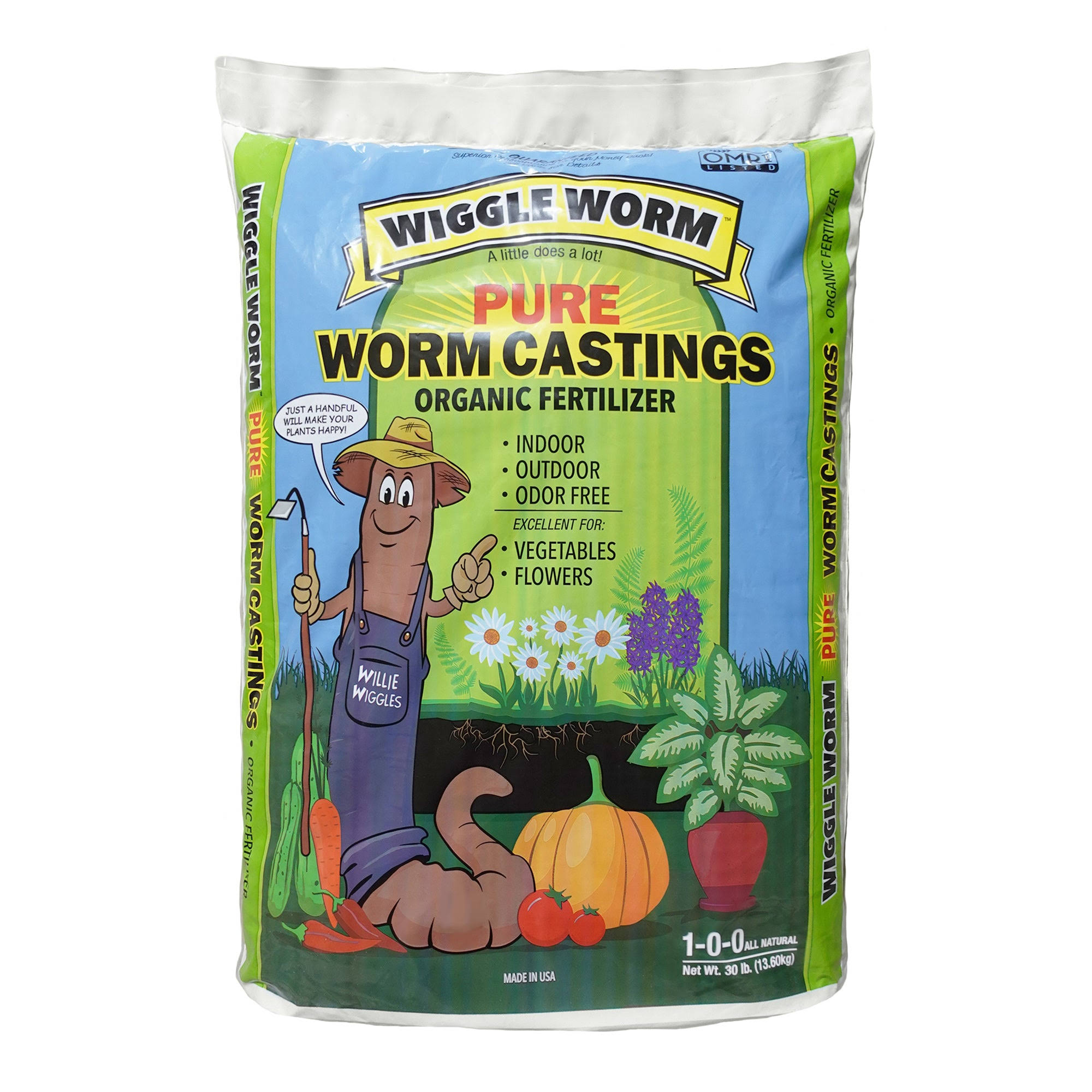 Wiggle Worm 30lbs Worm Castings Soil Builder