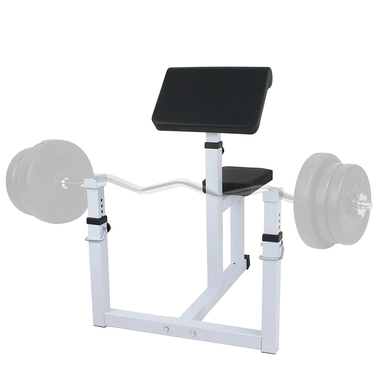 ZENSTYLE Arm Curl Weight Bench Seated Preacher Isolated Dumbbell Biceps 550 lb Arm Rest Adjustable