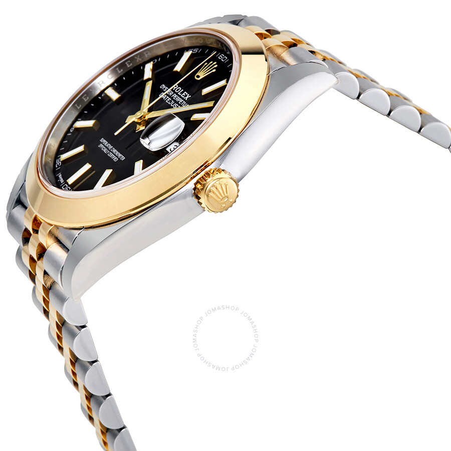 Rolex Datejust 41 Black Dial Steel and 18K Yellow Gold Jubilee Bracelet Men s Watch 126303BKSJ（Lifetime free warranty+90-days replacement service & Refund!.）