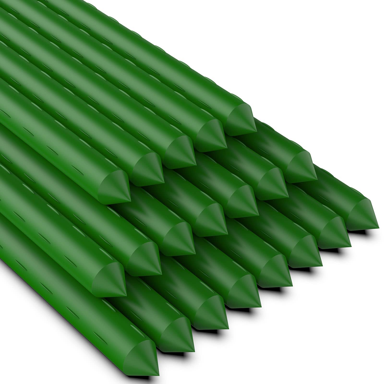 Jxrhy 4Feet 48Inch Garden Stakes Sturdy Plant Sticks Support Tomato Stakes for Vegetable,Pack of 20