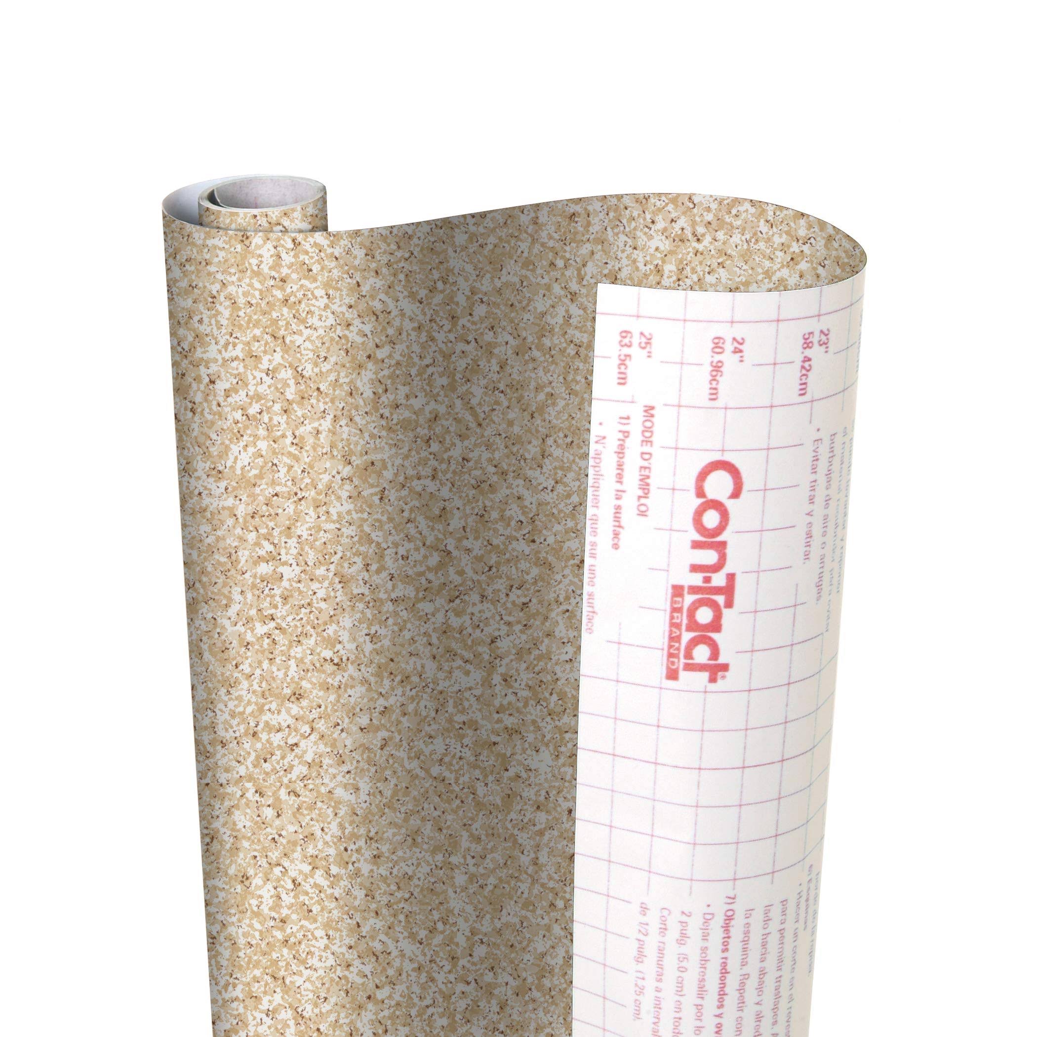 Con-Tact 16 ft. L x 18 in. W Beige Granite Self-Adhesive Shelf Liner