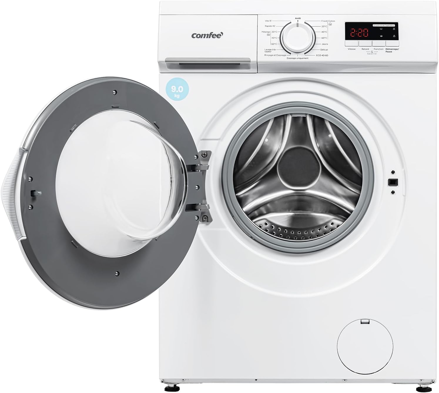 Lave linge frontal CFE12EW80/W-FR 8kg classe A moteur 1400 tr/min 15 programmes blanc