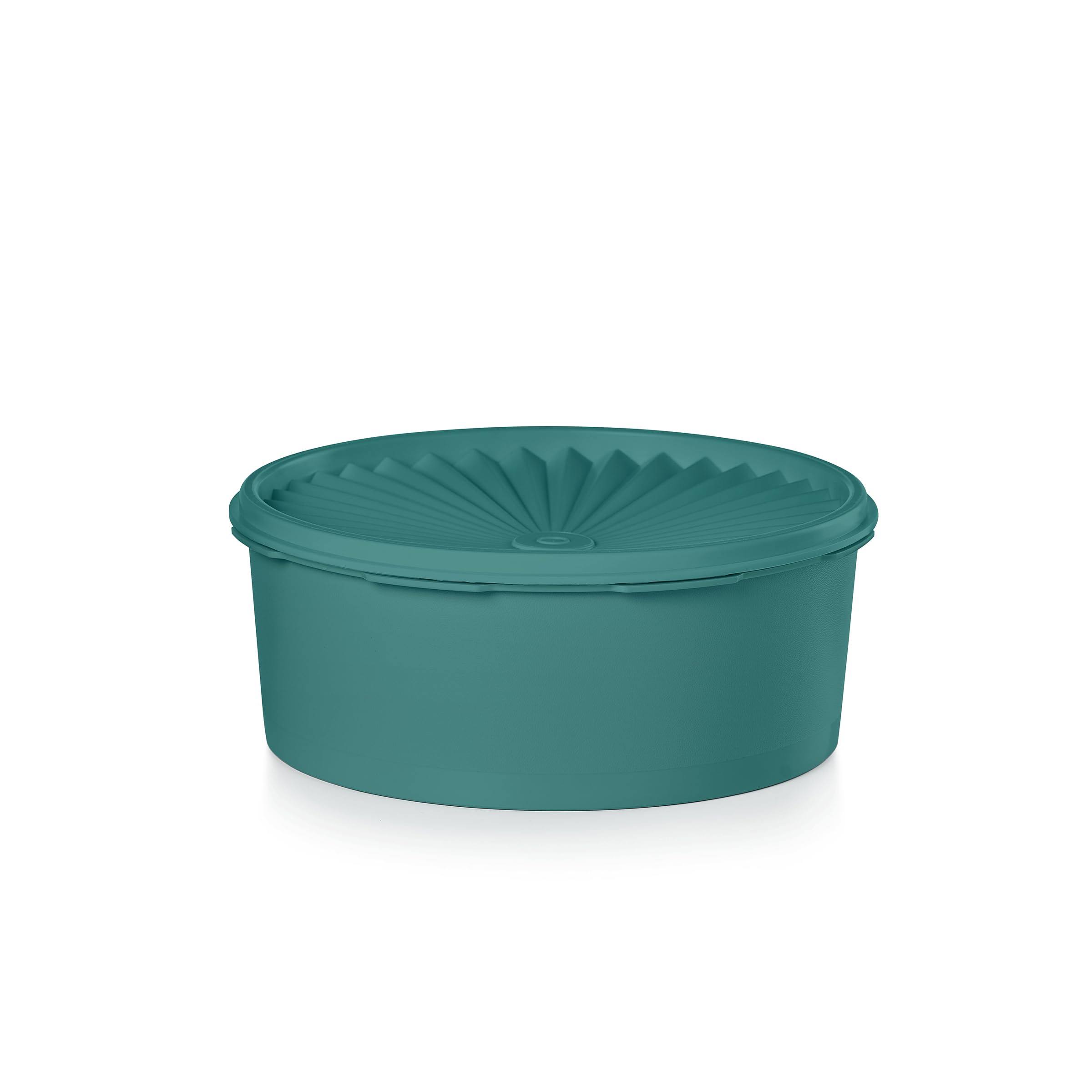 Tupperware Heritage Collection 7.6 Cup Cookie Canister - Vintage Holiday Green Color, Dishwasher Safe & BPA Free Container - (1.8 L)