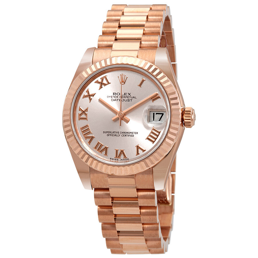 Rolex Lady-Datejust 31 Pink Dial 18K Everose Gold President Automatic Ladies Watch 178275PKRP（Lifetime free warranty+90-days replacement service & Refund!.）