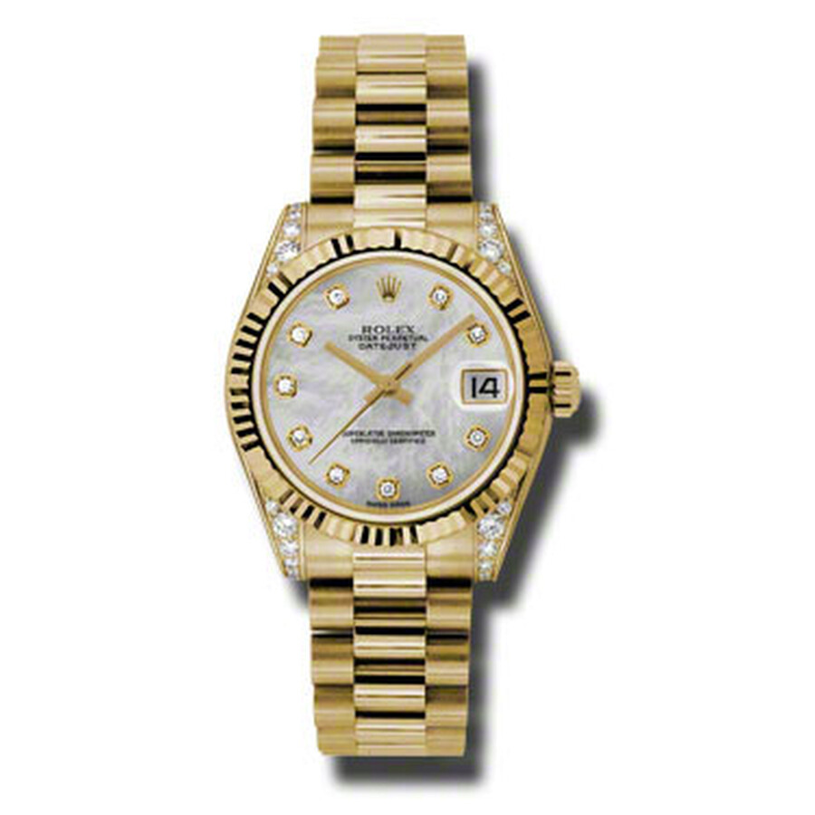 Rolex Datejust Lady 31 Mother Of Pearl Dial 18K Yellow Gold President Automatic Ladies Watch 178238MDP（Lifetime free warranty+90-days replacement service & Refund!.）