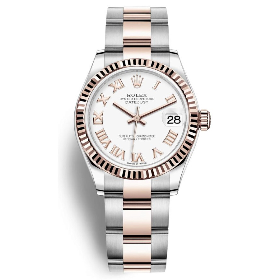 Rolex Datejust 31 White Dial Automatic Ladies Steel and 18kt Everose Gold Oyster Watch 278271WRO（Lifetime free warranty+90-days replacement service & Refund!.）