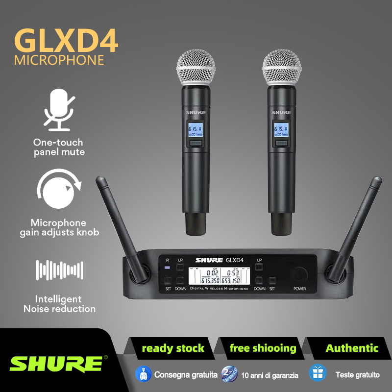 【3-year warranty】Best-selling SHURE GLXD4 wireless microphone receiver
