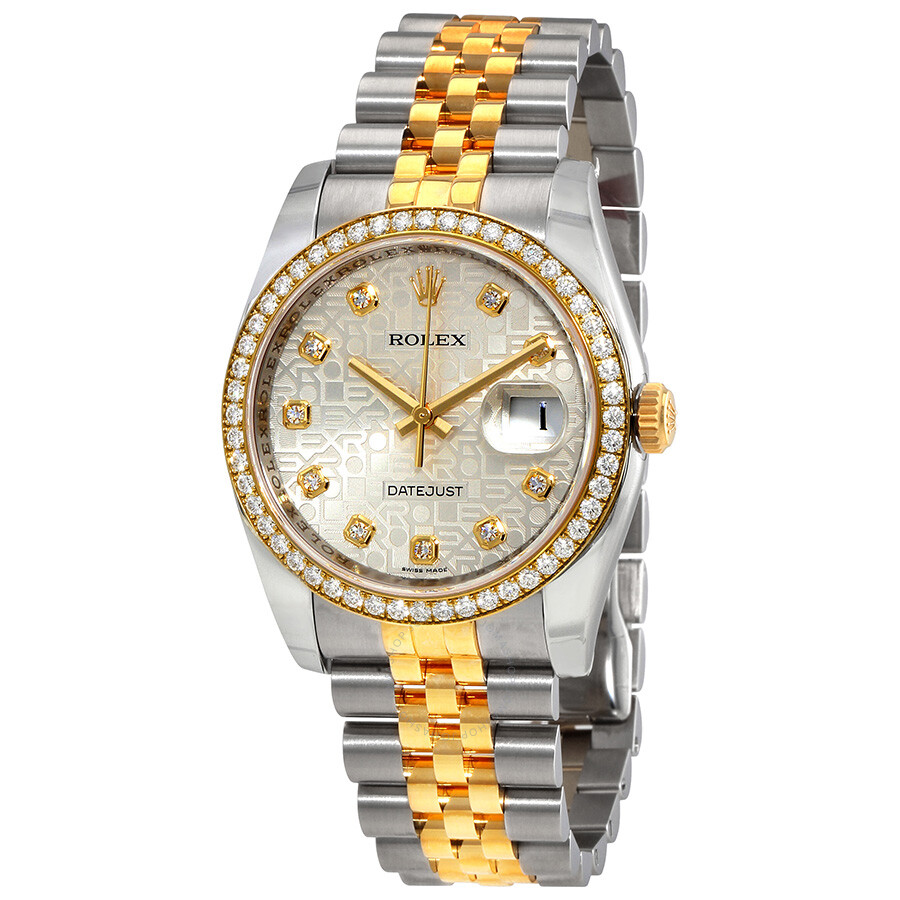 Rolex Datejust Silver Dial Automatic Stainless Steel and 18 Carat Yellow Gold Ladies Watch 116243SJDJ（Lifetime free warranty+90-days replacement service & Refund!.）